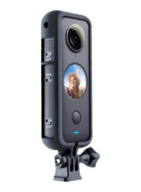 适用Insta360onex2边框保护镜保护壳360边框x2全景相机兔笼硅胶套