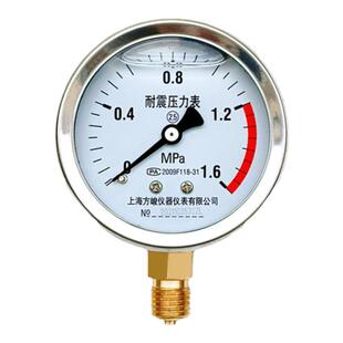 厂家上海仪表抗震压力表轴向带边油压液压船用防震抗震表YN-60