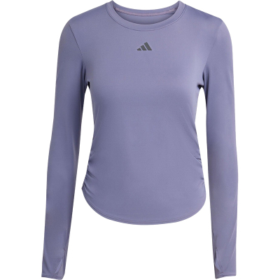 Adidas/阿迪达斯正品2025秋季款女士运动圆领修身长袖T恤KC2449