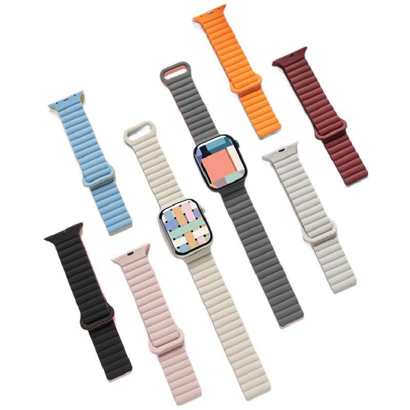 匠戴适用iwatch磁吸硅胶表带