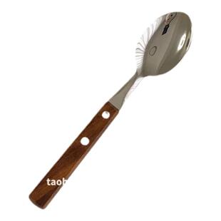 ok maji韩国ins风高颜值复古西餐厅实木柄不锈钢304刀叉勺子餐具