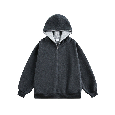 Dream made美式cleanfit双拉链开衫连帽卫衣男秋冬季重磅男生外套