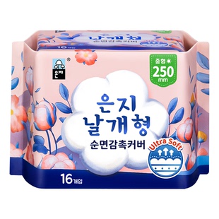 【250mm/16片】韩国原装进口恩芝卫生巾日用超薄透气官方旗舰店