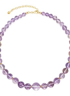 MGS/曼古银紫水晶项链2025春夏新款彩串高级轻奢小众S925纯银项链