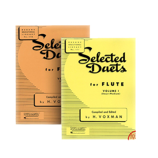 二重奏选集 两支长笛 初中高级 全套共两册  海伦德进口乐谱书 Rubank Selected Duets for Flute HL04470920/04470930