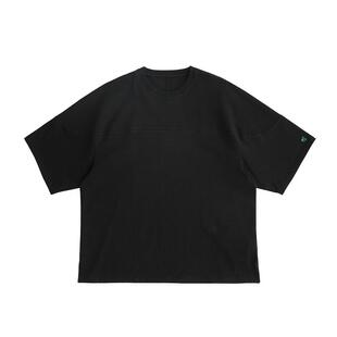 HalfwayHouse2026夏季新款重磅硬挺纯棉日系短袖潮廓形七分t袖男
