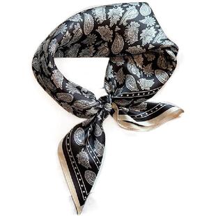 真丝桑蚕丝腰果花小方巾丝巾女空姐职业装领巾春夏季搭配衬衫围巾