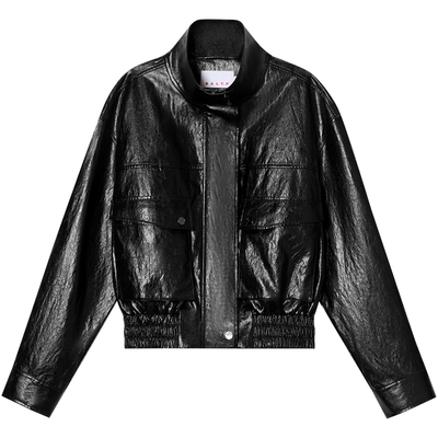 SALT.P可颜【环保PU皮】漆皮工装皮衣外套女2025秋新款AC35310170