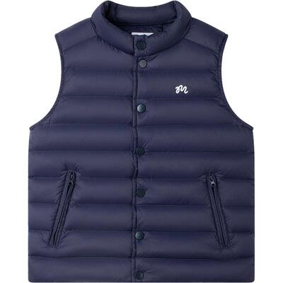 MUCMUKN【叠搭神器】90白鸭绒百搭印花羽绒马甲校服神器男女童冬