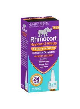 进口Rhinocort澳洲小犀牛鼻喷雾剂雷诺考特过敏性鼻炎药鼻塞鼻涕