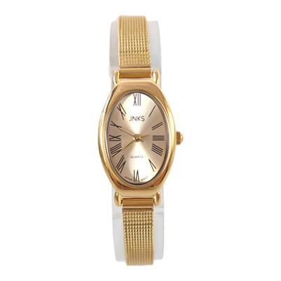 国货经典牛皮防水机芯镀金女表