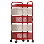 可旋转卧室置物架移动落地多层收纳架多功能家用零食玩具储物架