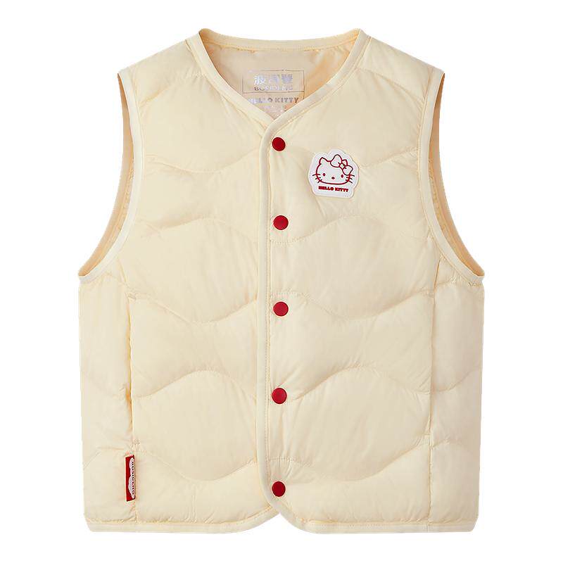 HelloKitty联名波司登2026年春新款儿童羽绒服羽绒马甲女童90绒