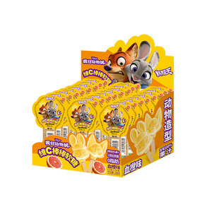 新期天喜糖网红爆款糖果学生小零食疯狂动物城维C儿童棒棒糖