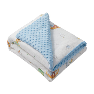 嫚熙豆豆毯婴儿盖毯宝宝恒温豆豆被秋冬季儿童被毛毯可拆卸盖被