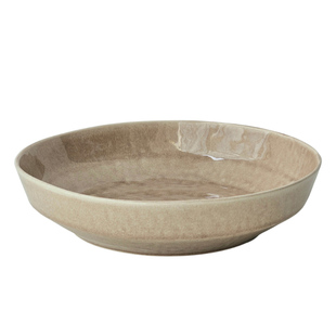 tatanara 日式沙拉碗卡其色手捏感不规则复古意面盘餐厅家用浅碗