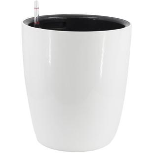 自动吸水大绿萝花盆北欧落地客厅圆形大号花盆懒人家用白色塑料盆