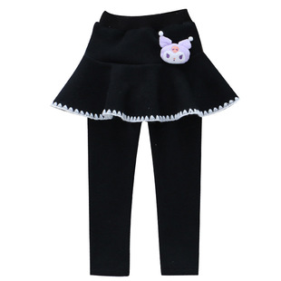 女童裙裤秋冬装新款儿童假两件一体裤裙宝宝外穿公主加绒打底裤子