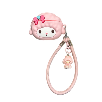 可爱小绵羊美乐蒂适用于OPPOenco Air4Pro蓝牙耳机保护套卡通X3少女心Free4萌系R3pro新款Air2pro防摔粉色系