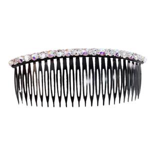 韩国进口水钻大号刘海梳碎发梳盘发插梳发叉头饰顶夹满钻闪亮发饰