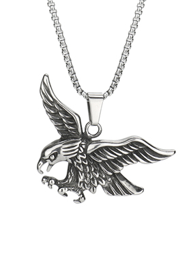 BAZ钛钢雄鹰展翅项链不退色配饰