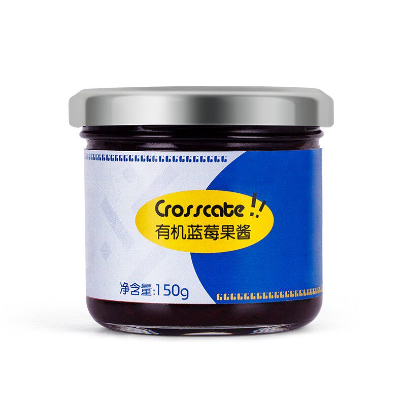crosscate有机纯熬蓝莓酱90%果酱无额外添加蔗糖果胶草莓烘焙涂抹