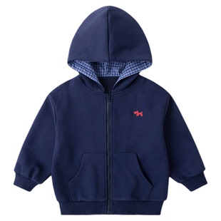 嘟嘟家儿童外套连帽春秋男童卫衣学院风宝宝春装女童上衣休闲童装