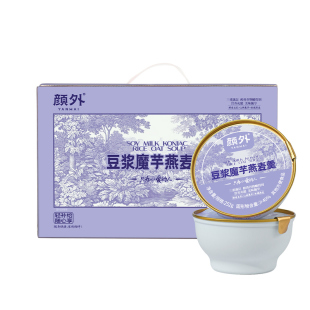 颜外豆浆魔芋燕麦羹礼盒装独立碗装便携即食营养早餐代餐粥速食