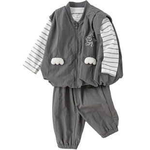 巴拉巴拉宝宝运动套装男童女童三件套春秋装新款童装婴儿衣服潮孩