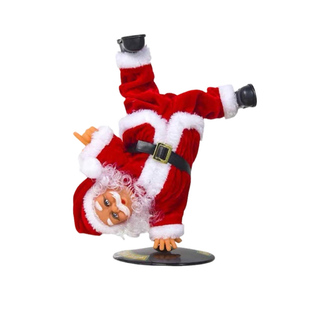 2025年新款转倒立街舞圣诞老人小公仔圣诞装饰品摆件圣诞礼品