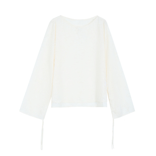 Maven Lin【现货7折】静奢千金 精致法式灯笼袖衬衫圆领长袖上衣