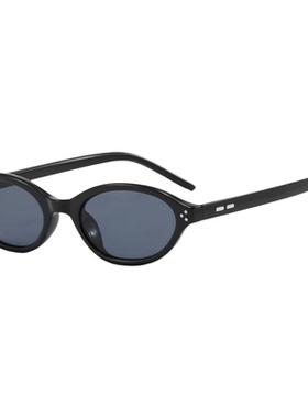 简约椭圆形米钉太阳眼镜百搭小框