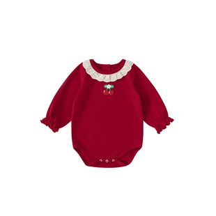 INSbobo婴儿衣服秋季女婴包屁连体衣宝宝哈衣2025新款春秋满月服