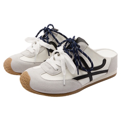 增高6CM厚底半拖鞋女德训鞋2025夏秋新款包头拖休闲百搭款凉拖鞋