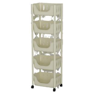 小推车置物架家用落地多层厨房果蔬菜篮架子客厅浴室收纳书架移动