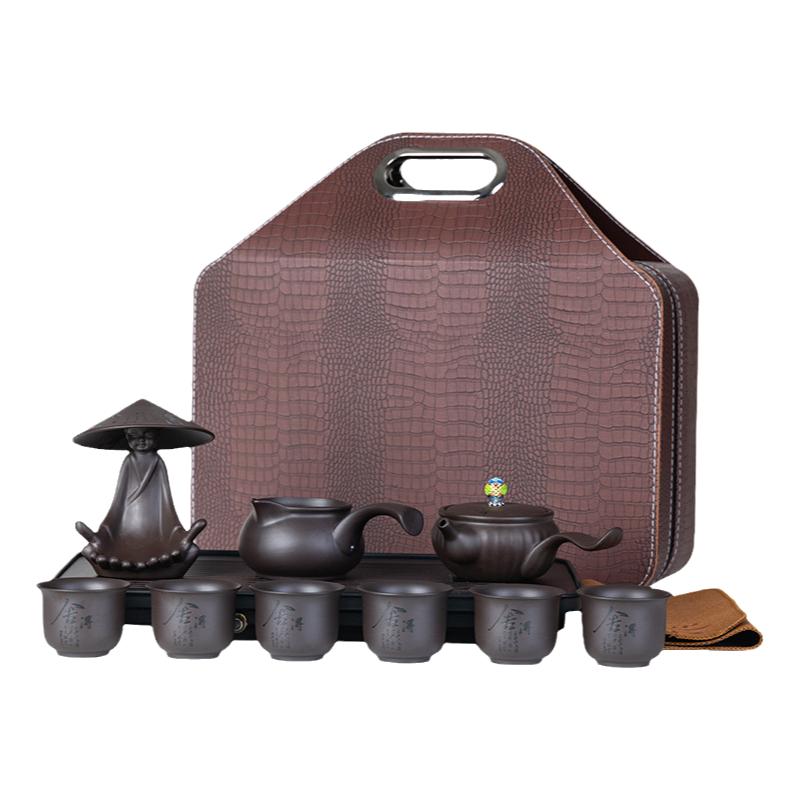 紫砂茶壶茶具套装家用功夫茶杯小茶台简约客厅办公室整套茶壶茶盘