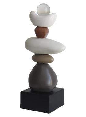 高级感艺术异形石来运转装饰摆件