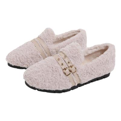 厚底外穿加绒秋冬季41一43毛毛鞋