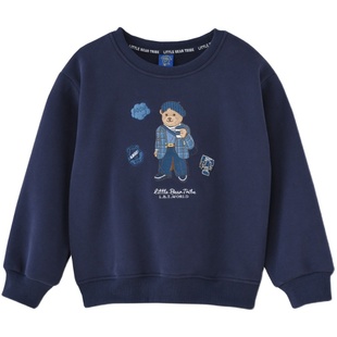 校园风 儿童加绒连帽卫衣 套头衫男女童保暖卫裤 中大童冬款童装