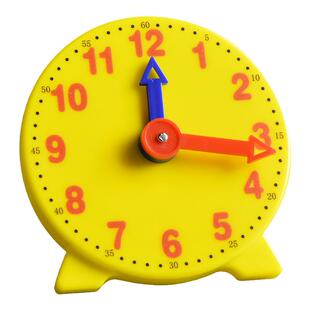 钟表模型钟面小学生用三针3针联动教学数学教具中号二年级一年级小学用具认识时间和钟表的教具用具模具10cm