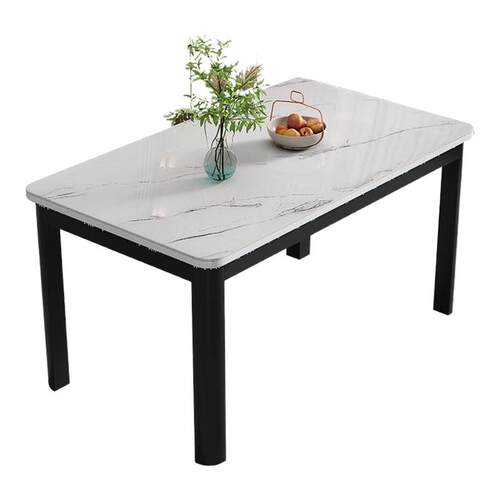 钢化玻璃餐桌椅组合家用吃饭轻奢小户型出租房现代简约长方形桌子