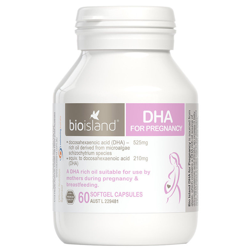 澳洲直邮 BIO ISLAND孕妇DHA胶囊 孕产妇海藻油DHA 60粒 孕期备孕