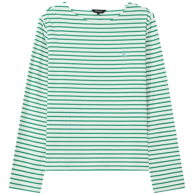 滨波条纹简约休闲圆领长袖T恤