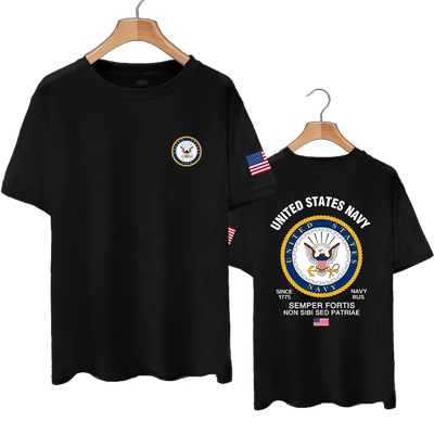 美国国家usa海军陆军男短袖t恤衫