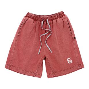 【第六区】2024 EASY Alpha复古水洗纯棉透气美式篮球运动短裤夏