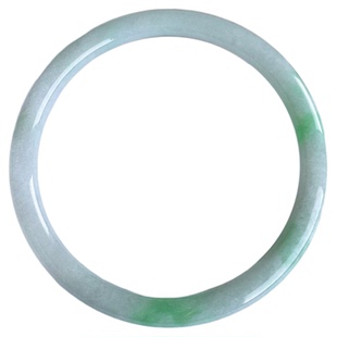 翡翠林 年轻阳绿细圆条翡翠手镯56缅甸天然A货冰种飘花叮当玉镯55