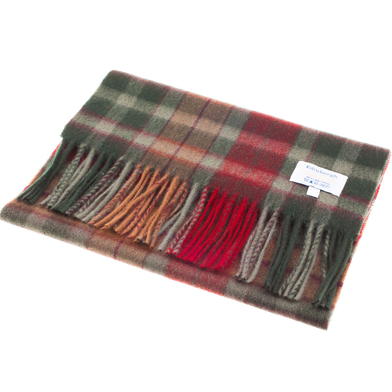 现货英国Edinburgh正品羊毛围巾秋天色复古英伦格子流苏围巾礼物