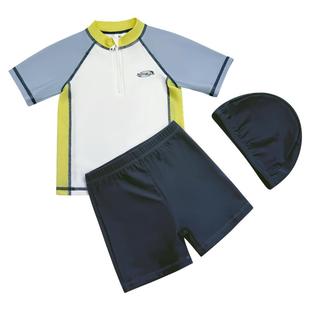 Momasong儿童男童游泳衣2025新款分体防晒速干中小童男孩温泉套装