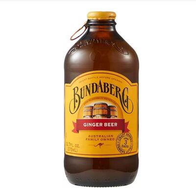 Bundaberg澳洲宾得宝姜汁汽水姜汁啤酒碳酸饮料干姜水375ml*24瓶