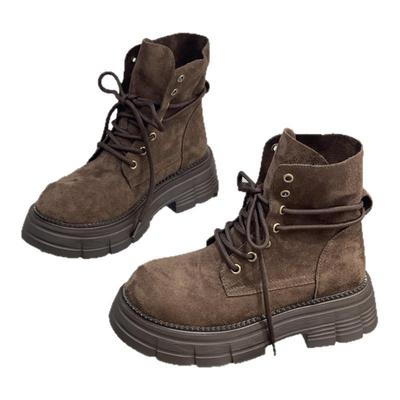 小个子增高复古英伦风机车马丁靴